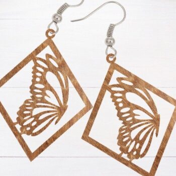 Intra απο ξύλο plywood 3mm-4mm πάχος - Σκουλαρίκι Laser Cut File, Σκουλαρίκι  Δίασταση 3x3 cm INTRAFABR-66910147 - Image 2