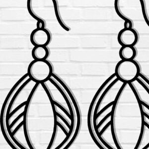 Intra απο ξύλο plywood 3mm-4mm πάχος - Σκουλαρίκι Laser Cut File, Σκουλαρίκι  Δίασταση 3x3 cm INTRAFABR-115913290