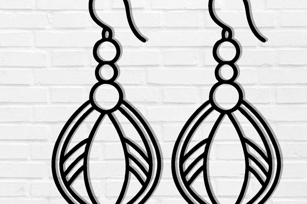 Intra απο ξύλο plywood 3mm-4mm πάχος - Σκουλαρίκι Laser Cut File, Σκουλαρίκι  Δίασταση 3x3 cm INTRAFABR-115913290