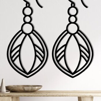 Intra απο ξύλο plywood 3mm-4mm πάχος - Σκουλαρίκι Laser Cut File, Σκουλαρίκι  Δίασταση 3x3 cm INTRAFABR-115913290 - Image 2