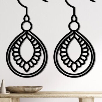 Intra απο ξύλο plywood 3mm-4mm πάχος - Σκουλαρίκι Laser Cut File, Σκουλαρίκι  Δίασταση 3x3 cm INTRAFABR-115913481 - Image 2