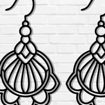 Intra απο ξύλο plywood 3mm-4mm πάχος - Σκουλαρίκι Laser Cut File, Σκουλαρίκι  Δίασταση 3x3 cm INTRAFABR-115913645 - Image 1