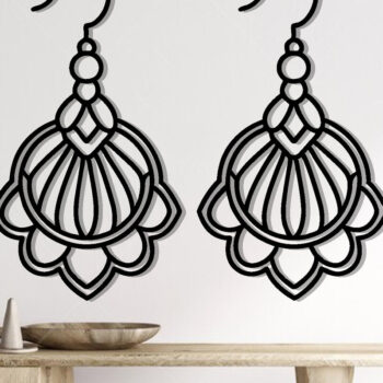 Intra απο ξύλο plywood 3mm-4mm πάχος - Σκουλαρίκι Laser Cut File, Σκουλαρίκι  Δίασταση 3x3 cm INTRAFABR-115913645 - Image 2