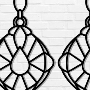 Intra απο ξύλο plywood 3mm-4mm πάχος - Σκουλαρίκι Laser Cut File, Σκουλαρίκι  Δίασταση 3x3 cm INTRAFABR-115913826