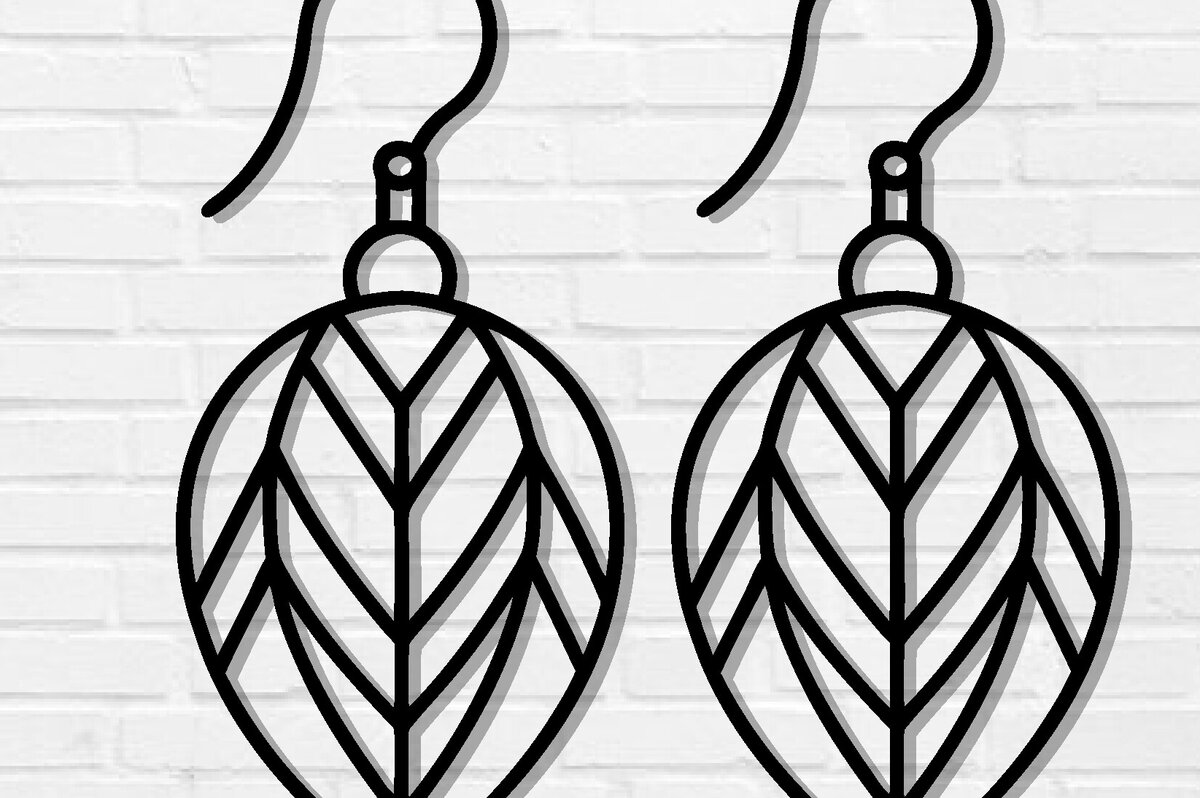 Intra απο ξύλο plywood 3mm-4mm πάχος - Σκουλαρίκι Laser Cut File, Σκουλαρίκι  Δίασταση 3x3 cm INTRAFABR-115913880