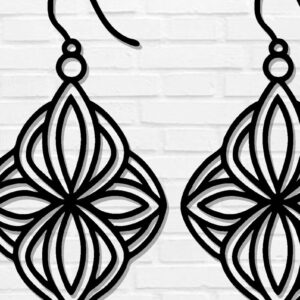 Intra απο ξύλο plywood 3mm-4mm πάχος - Σκουλαρίκι Laser Cut File, Σκουλαρίκι  Δίασταση 3x3 cm INTRAFABR-115913922