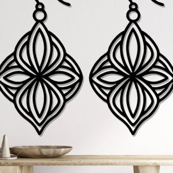 Intra απο ξύλο plywood 3mm-4mm πάχος - Σκουλαρίκι Laser Cut File, Σκουλαρίκι  Δίασταση 3x3 cm INTRAFABR-115913922 - Image 2