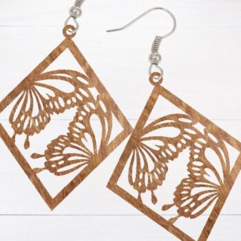 Intra απο ξύλο plywood 3mm-4mm πάχος - Σκουλαρίκι Laser Cut File, Σκουλαρίκι  Δίασταση 3x3 cm INTRAFABR-66911343 - Image 3