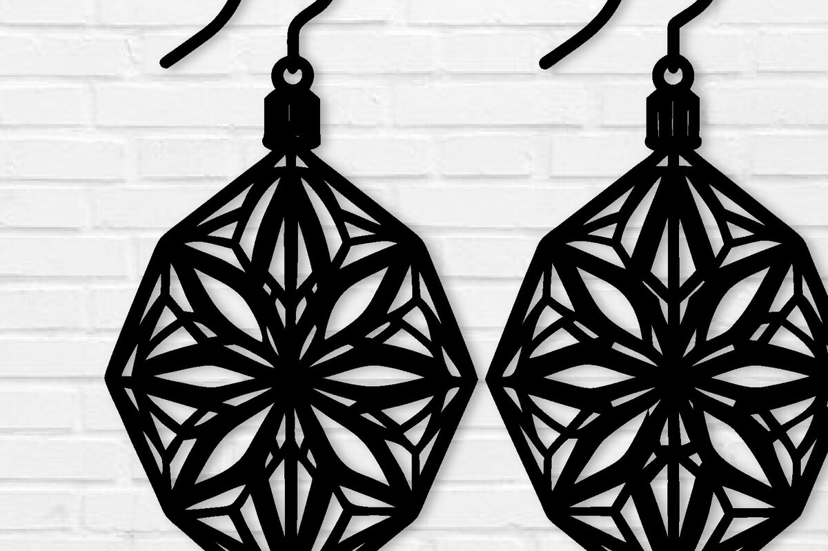 Intra απο ξύλο plywood 3mm-4mm πάχος - Σκουλαρίκι Laser Cut File, Σκουλαρίκι  Δίασταση 3x3 cm INTRAFABR-101853106