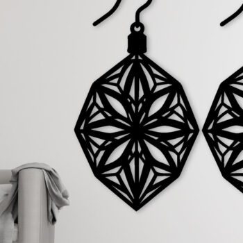 Intra απο ξύλο plywood 3mm-4mm πάχος - Σκουλαρίκι Laser Cut File, Σκουλαρίκι  Δίασταση 3x3 cm INTRAFABR-101853106 - Image 3