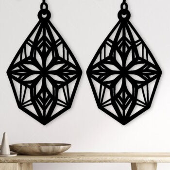 Intra απο ξύλο plywood 3mm-4mm πάχος - Σκουλαρίκι Laser Cut File, Σκουλαρίκι  Δίασταση 3x3 cm INTRAFABR-101853132 - Image 2