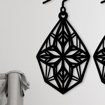 Intra απο ξύλο plywood 3mm-4mm πάχος - Σκουλαρίκι Laser Cut File, Σκουλαρίκι  Δίασταση 3x3 cm INTRAFABR-101853132 - Image 3