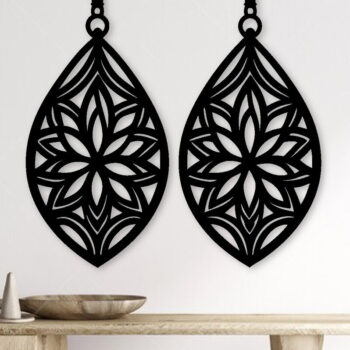 Intra απο ξύλο plywood 3mm-4mm πάχος - Σκουλαρίκι Laser Cut File, Σκουλαρίκι  Δίασταση 3x3 cm INTRAFABR-101853234 - Image 2