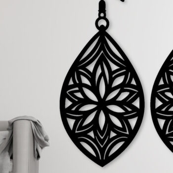 Intra απο ξύλο plywood 3mm-4mm πάχος - Σκουλαρίκι Laser Cut File, Σκουλαρίκι  Δίασταση 3x3 cm INTRAFABR-101853234 - Image 3