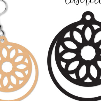 Intra απο ξύλο plywood 3mm-4mm πάχος - Σκουλαρίκι Laser Cut  Δίασταση 3x3 cm INTRAFABR-114202198 - Image 1