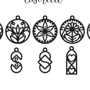 Intra απο ξύλο plywood 3mm-4mm πάχος - Σκουλαρίκι LaserCut -  Lasercut Δίασταση 3x3 cm INTRAFABR-116548649