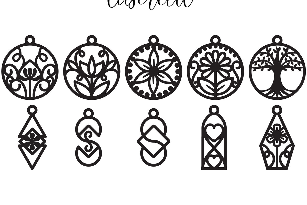 Intra απο ξύλο plywood 3mm-4mm πάχος - Σκουλαρίκι LaserCut -  Lasercut Δίασταση 3x3 cm INTRAFABR-116548649