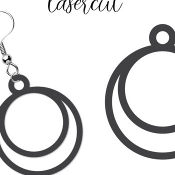 Intra απο ξύλο plywood 3mm-4mm πάχος - Σκουλαρίκι LaserCut -  Lasercut Δίασταση 3x3 cm INTRAFABR-116646935 - Image 1