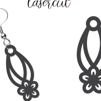 Intra απο ξύλο plywood 3mm-4mm πάχος - Σκουλαρίκι LaserCut -  Lasercut Δίασταση 3x3 cm INTRAFABR-116647131 - Image 1