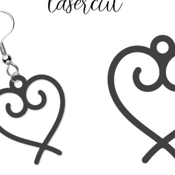 Intra απο ξύλο plywood 3mm-4mm πάχος - Σκουλαρίκι LaserCut -  Lasercut Δίασταση 3x3 cm INTRAFABR-116647163 - Image 7