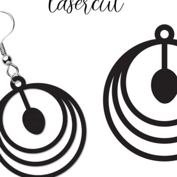 Intra απο ξύλο plywood 3mm-4mm πάχος - Σκουλαρίκι LaserCut -  Lasercut Δίασταση 3x3 cm INTRAFABR-117206410 - Image 1