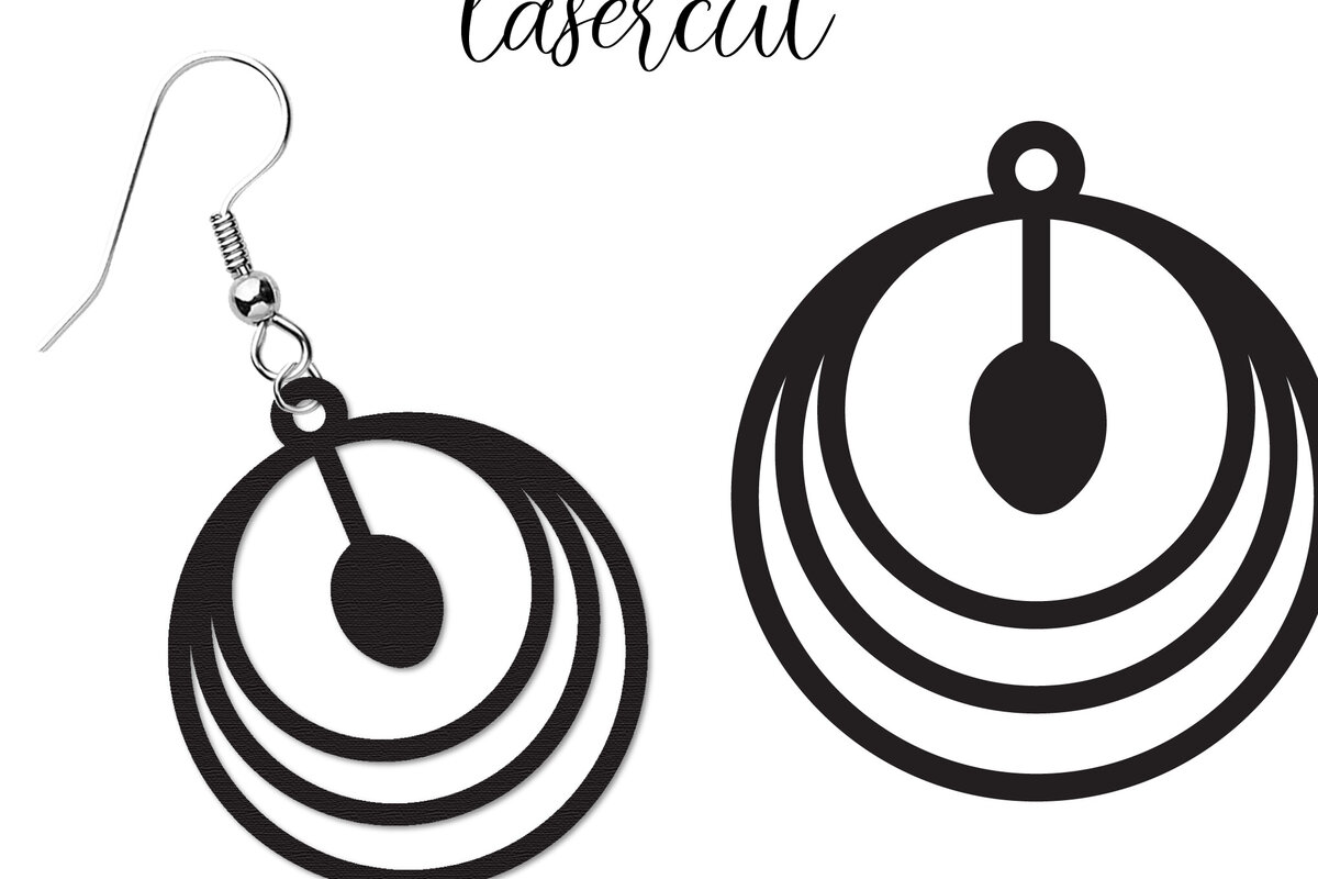 Intra απο ξύλο plywood 3mm-4mm πάχος - Σκουλαρίκι LaserCut -  Lasercut Δίασταση 3x3 cm INTRAFABR-117206410