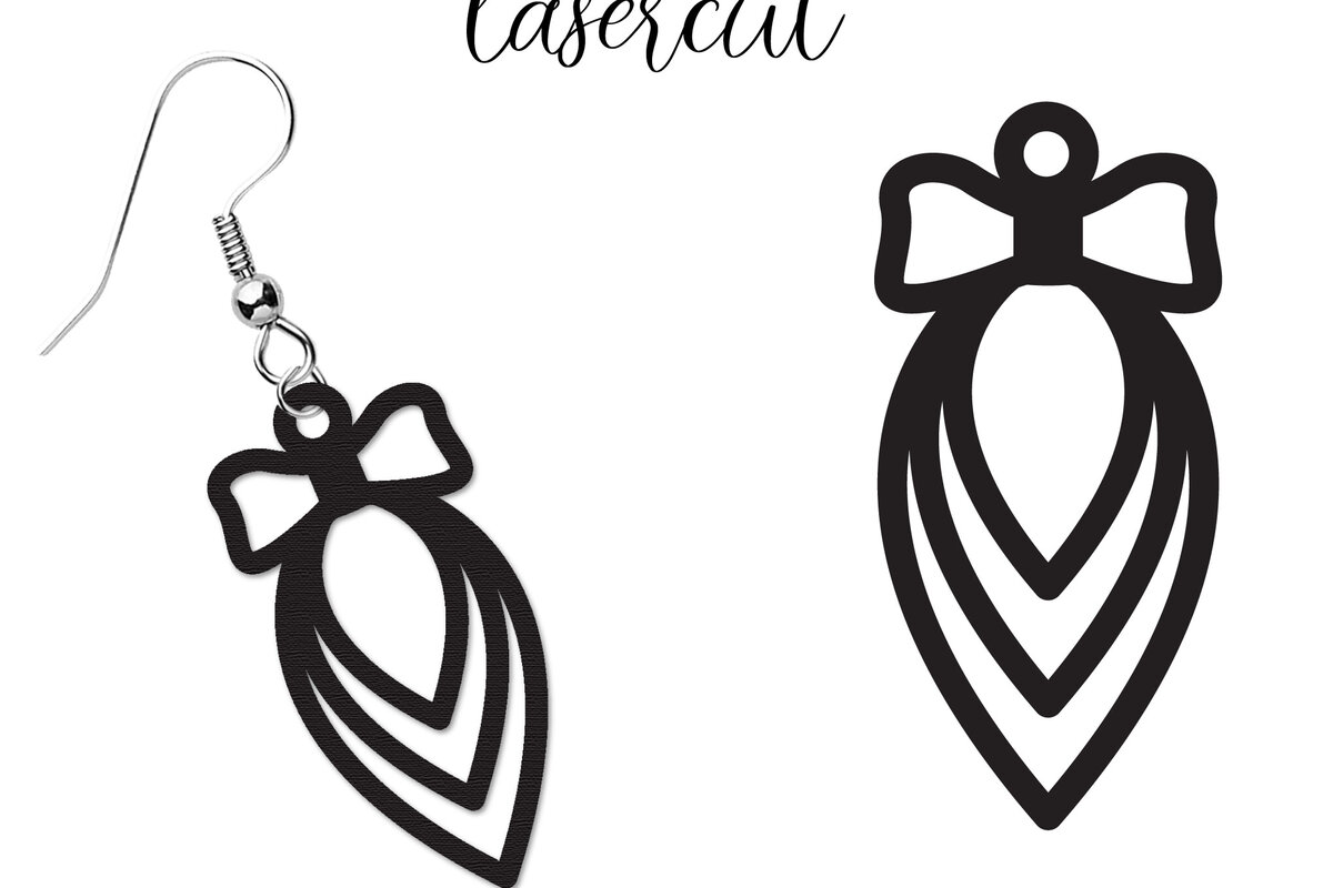 Intra απο ξύλο plywood 3mm-4mm πάχος - Σκουλαρίκι LaserCut -  Lasercut Δίασταση 3x3 cm INTRAFABR-117206434