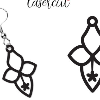 Intra απο ξύλο plywood 3mm-4mm πάχος - Σκουλαρίκι LaserCut -  Lasercut Δίασταση 3x3 cm INTRAFABR-117206507 - Image 1