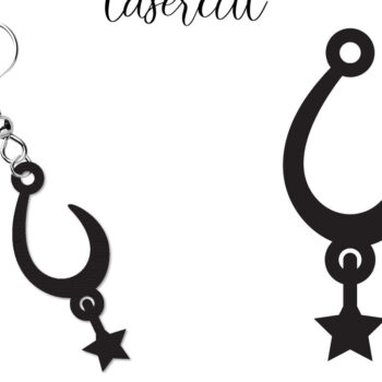 Intra απο ξύλο plywood 3mm-4mm πάχος - Σκουλαρίκι LaserCut -  Lasercut Δίασταση 3x3 cm INTRAFABR-117206559 - Image 1