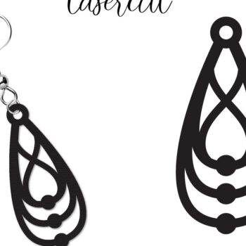 Intra απο ξύλο plywood 3mm-4mm πάχος - Σκουλαρίκι LaserCut -  Lasercut Δίασταση 3x3 cm INTRAFABR-117206701 - Image 1