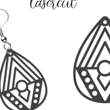 Intra απο ξύλο plywood 3mm-4mm πάχος - Σκουλαρίκι LaserCut -  Lasercut Δίασταση 3x3 cm INTRAFABR-117435368 - Image 1