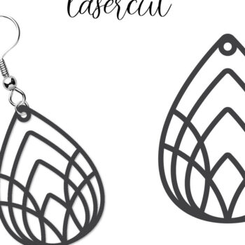 Intra απο ξύλο plywood 3mm-4mm πάχος - Σκουλαρίκι LaserCut -  Lasercut Δίασταση 3x3 cm INTRAFABR-117435585 - Image 8