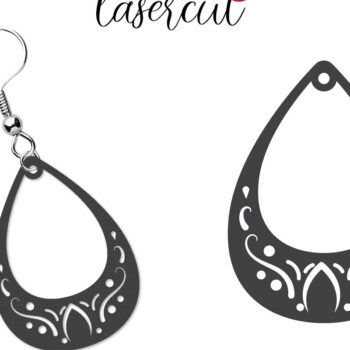 Intra απο ξύλο plywood 3mm-4mm πάχος - Σκουλαρίκι LaserCut -  Lasercut Δίασταση 3x3 cm INTRAFABR-117435585 - Image 11