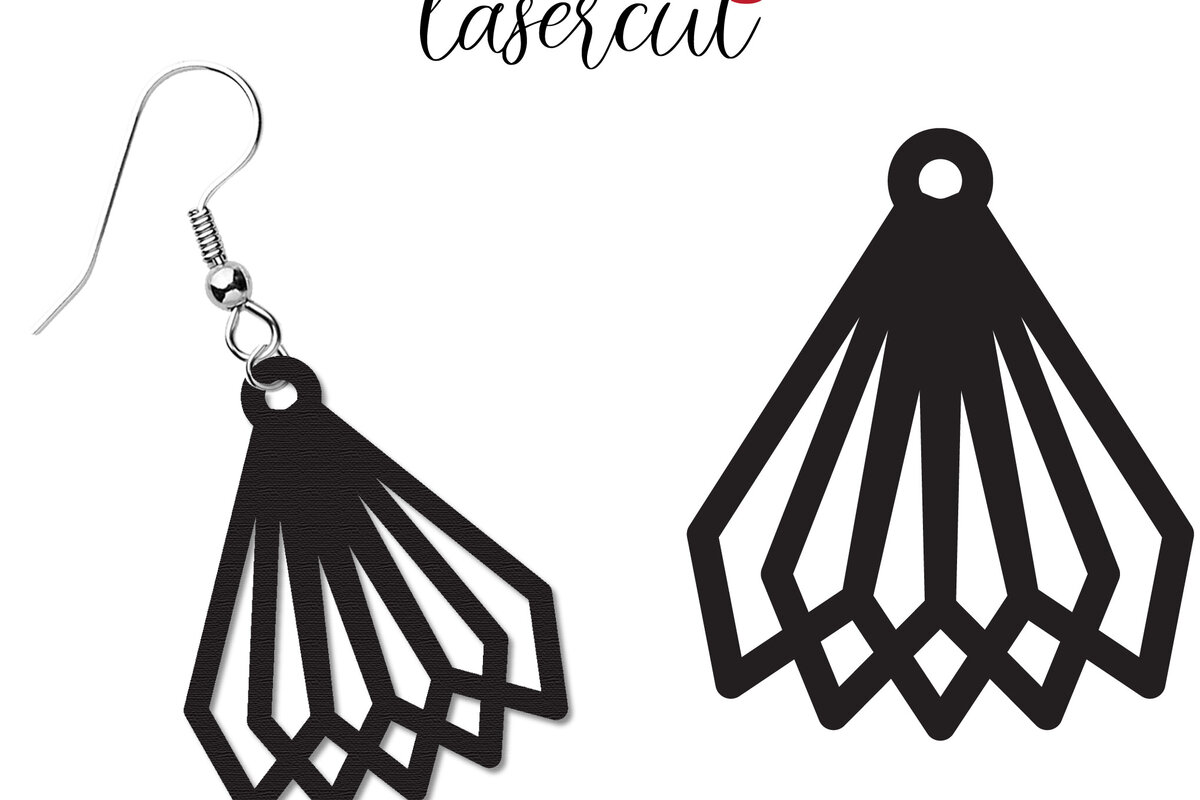 Intra απο ξύλο plywood 3mm-4mm πάχος - Σκουλαρίκι LaserCut -  Lasercut Δίασταση 3x3 cm INTRAFABR-117495265