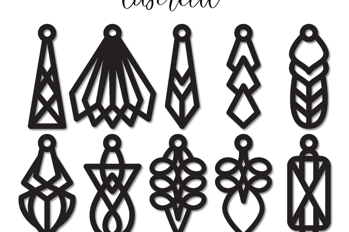 Intra απο ξύλο plywood 3mm-4mm πάχος - Σκουλαρίκι LaserCut -  Lasercut Δίασταση 3x3 cm INTRAFABR-117495541