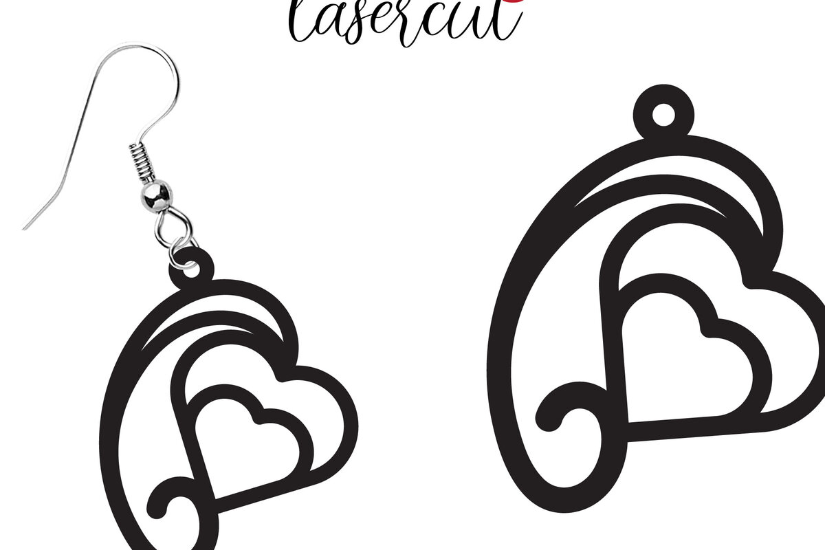 Intra απο ξύλο plywood 3mm-4mm πάχος - Σκουλαρίκι LaserCut -  Lasercut Δίασταση 3x3 cm INTRAFABR-117602979