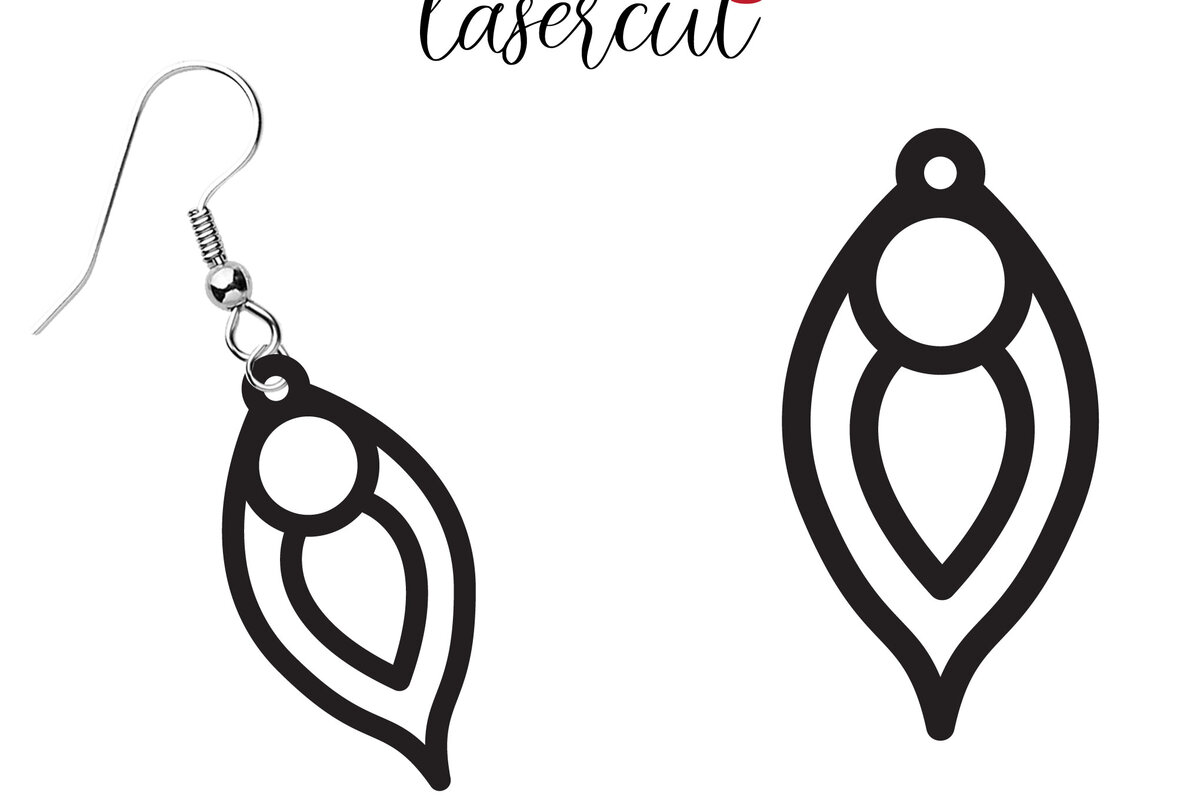 Intra απο ξύλο plywood 3mm-4mm πάχος - Σκουλαρίκι LaserCut -  Lasercut Δίασταση 3x3 cm INTRAFABR-117602995