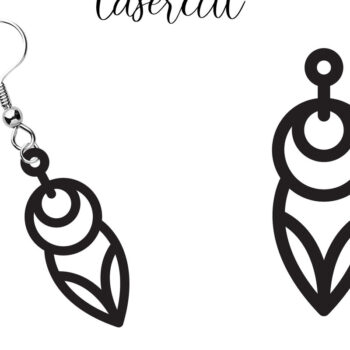 Intra απο ξύλο plywood 3mm-4mm πάχος - Σκουλαρίκι LaserCut -  Lasercut Δίασταση 3x3 cm INTRAFABR-117603039 - Image 1