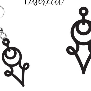 Intra απο ξύλο plywood 3mm-4mm πάχος - Σκουλαρίκι LaserCut -  Lasercut Δίασταση 3x3 cm INTRAFABR-117603048 - Image 1