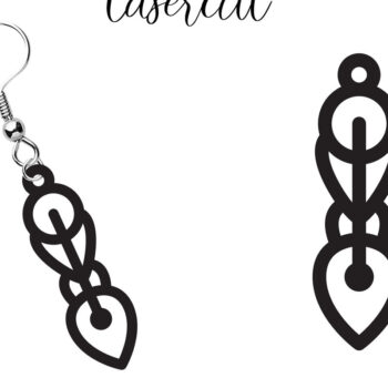 Intra απο ξύλο plywood 3mm-4mm πάχος - Σκουλαρίκι LaserCut -  Lasercut Δίασταση 3x3 cm INTRAFABR-117603093 - Image 11