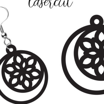 Intra απο ξύλο plywood 3mm-4mm πάχος - Σκουλαρίκι LaserCut -  LaserCut Δίασταση 3x3 cm INTRAFABR-117977387 - Image 1