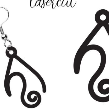 Intra απο ξύλο plywood 3mm-4mm πάχος - Σκουλαρίκι LaserCut -  LaserCut Δίασταση 3x3 cm INTRAFABR-117977412 - Image 1