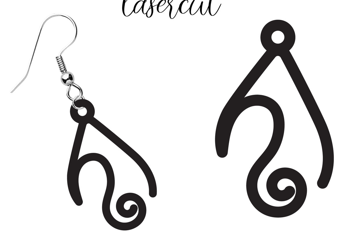 Intra απο ξύλο plywood 3mm-4mm πάχος - Σκουλαρίκι LaserCut -  LaserCut Δίασταση 3x3 cm INTRAFABR-117977412