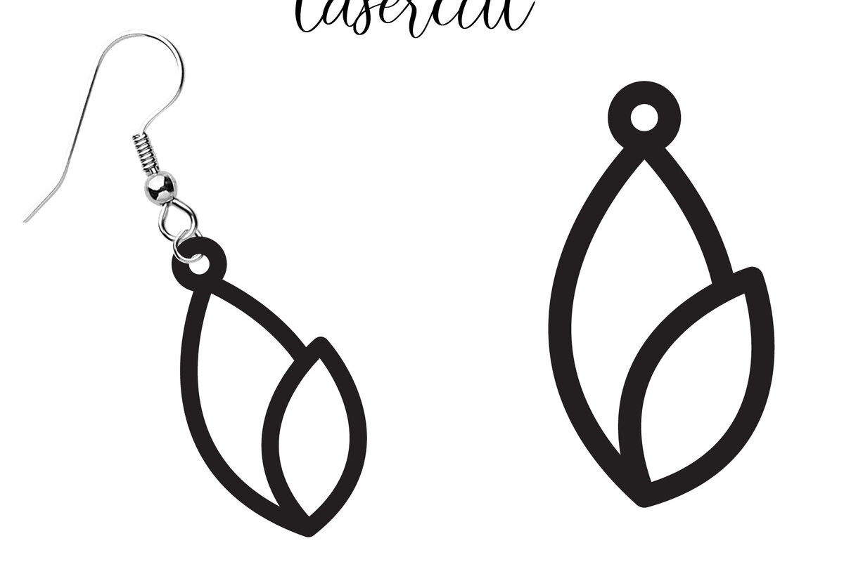 Intra απο ξύλο plywood 3mm-4mm πάχος - Σκουλαρίκι LaserCut -  LaserCut Δίασταση 3x3 cm INTRAFABR-117977513