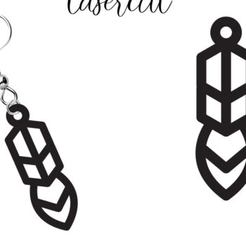 Intra απο ξύλο plywood 3mm-4mm πάχος - Σκουλαρίκι LaserCut -  LaserCut Δίασταση 3x3 cm INTRAFABR-117977643 - Image 1