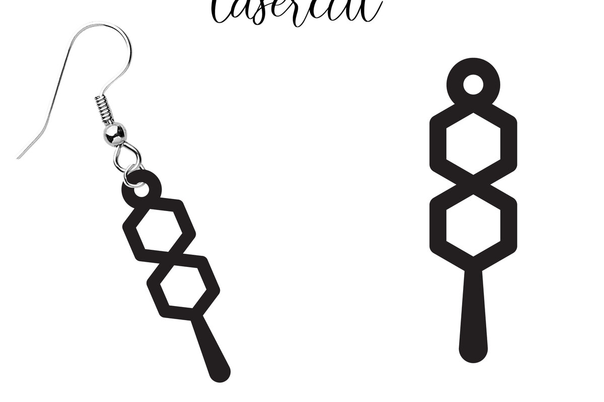 Intra απο ξύλο plywood 3mm-4mm πάχος - Σκουλαρίκι LaserCut -  LaserCut Δίασταση 3x3 cm INTRAFABR-117977678