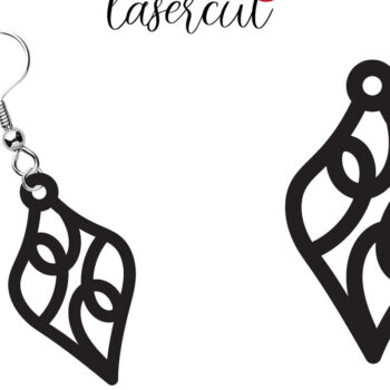 Intra απο ξύλο plywood 3mm-4mm πάχος - Σκουλαρίκι LaserCut -  LaserCut Δίασταση 3x3 cm INTRAFABR-117977719 - Image 4