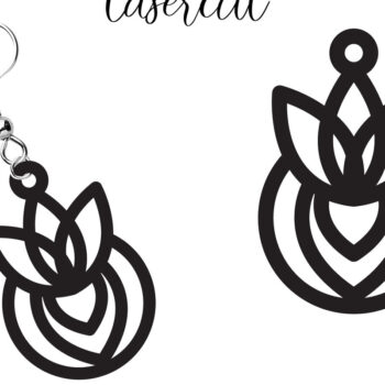 Intra απο ξύλο plywood 3mm-4mm πάχος - Σκουλαρίκι LaserCut -  LaserCut Δίασταση 3x3 cm INTRAFABR-117977719 - Image 6