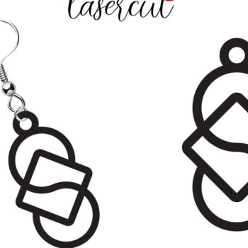 Intra απο ξύλο plywood 3mm-4mm πάχος - Σκουλαρίκι LaserCut -  Lasercut Δίασταση 3x3 cm INTRAFABR-116548570 - Image 1