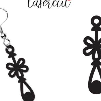 Intra απο ξύλο plywood 3mm-4mm πάχος - Σκουλαρίκι LaserCut - Πακέτο υ Lasercut Δίασταση 3x3 cm INTRAFABR-117206729 - Image 4